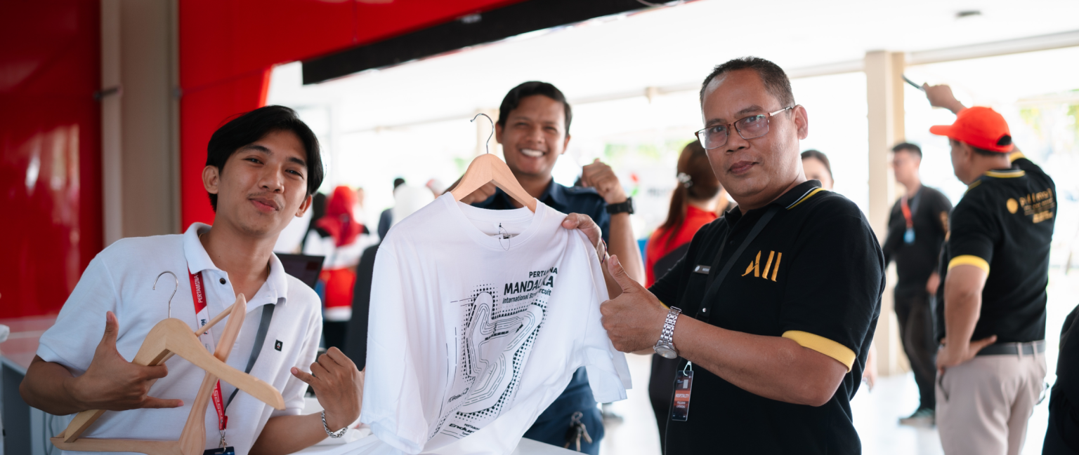 Pertamina Grand Prix of Indonesia 2025 merchandise activation at Mandalika by dbrandcom